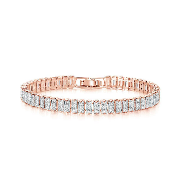 Wholesale Zircon Bracelet Copper Geometric Electroplated Unisex