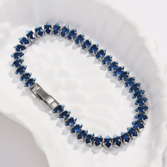 Wholesale Zircon Bracelet Light Luxury Style Copper Plated With Real Gold Inlay Design