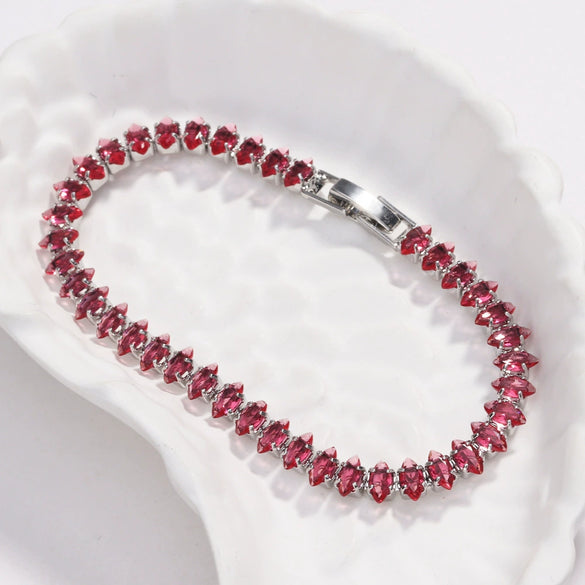 Wholesale Zircon Bracelet Light Luxury Style Copper Plated With Real Gold Inlay Design