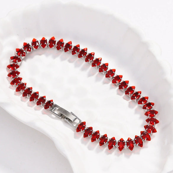 Wholesale Zircon Bracelet Light Luxury Style Copper Plated With Real Gold Inlay Design