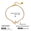 Wholesale Zircon Bracelet Stainless Steel Geometric Electroplated Jewelry For Women