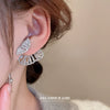 Wholesale Zircon Butterfly Earrings For Women Sweet Exquisite Light Luxury Elegant Inlaid Zircon