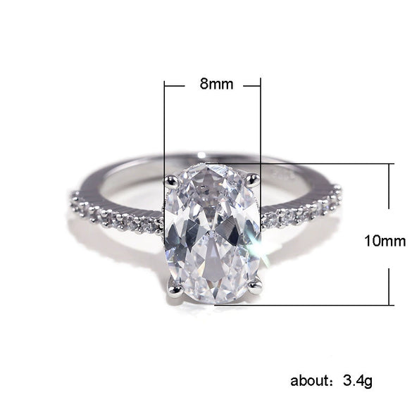 Wholesale Zircon Copper Geometric Business Style Women's Ring