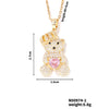 Wholesale Zircon Diamond Love Bear Pendant Jewelry Fashion Style Twisted Chain