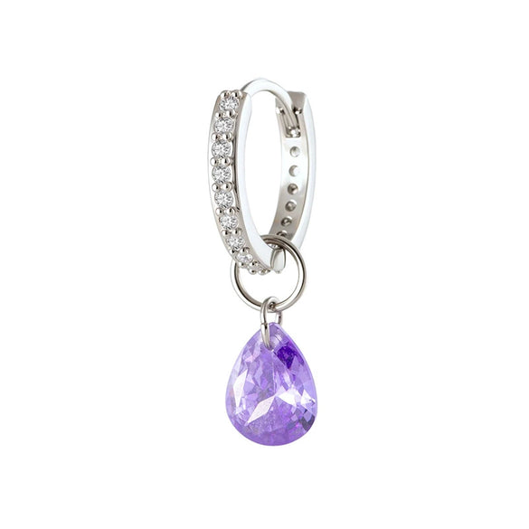 Wholesale Zircon Drop Shape Pendant Earrings Sweet Style High Quality For Women