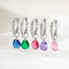 Wholesale Zircon Drop Shape Pendant Earrings Sweet Style High Quality For Women