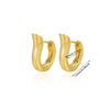 Wholesale Zircon Earrings Copper Gold Silver Electroplated Geometric Style Unisex