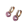 Wholesale Zircon Earrings Copper Zinc Alloy Geometric Electroplated Light Luxury Style For Women