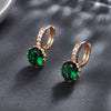 Wholesale Zircon Earrings Copper Zinc Alloy Geometric Electroplated Light Luxury Style For Women