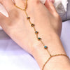 Wholesale Zircon Geometric Finger Chain Ring Hand Jewelry For Women