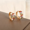Wholesale Zircon Geometric Round Earrings For Women With Electroplating
