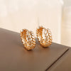 Wholesale Zircon Geometric Round Earrings For Women With Electroplating