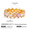 Wholesale Zircon Geometric Stainless Steel Electroplated Ring Women's Jewelry