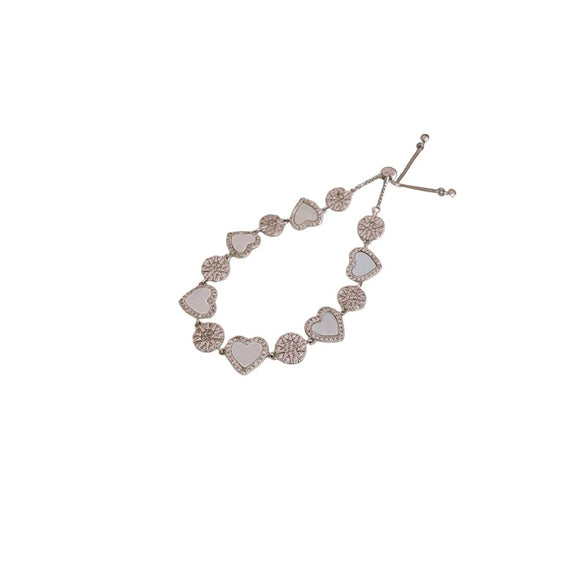 Wholesale Zircon Heart Fashion Electroplated Women's Bracelet