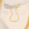Wholesale Zircon Heart Fivepointed Star Bracelet 18K Goldplated Jewelry For Women