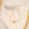 Wholesale Zircon Heart Fivepointed Star Bracelet 18K Goldplated Jewelry For Women