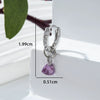 Wholesale Zircon Heartshaped Inlaid Pendant Earrings For Women Sweet Style