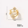Wholesale Zircon Hollow Flower Earrings Fashion Retro Style With Geometric Pattern