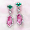 Wholesale Zircon Imitation Crystal Earrings Copper Geometric Simple Elegant Women's Earrings