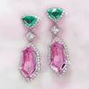 Wholesale Zircon Imitation Crystal Earrings Copper Geometric Simple Elegant Women's Earrings