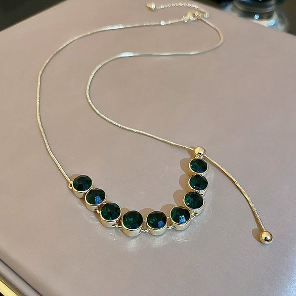 Wholesale Zircon Inlaid Geometric Silver Needle Round Bead Earrings For Women Gold Electroplated French Elegant Light Luxury Style