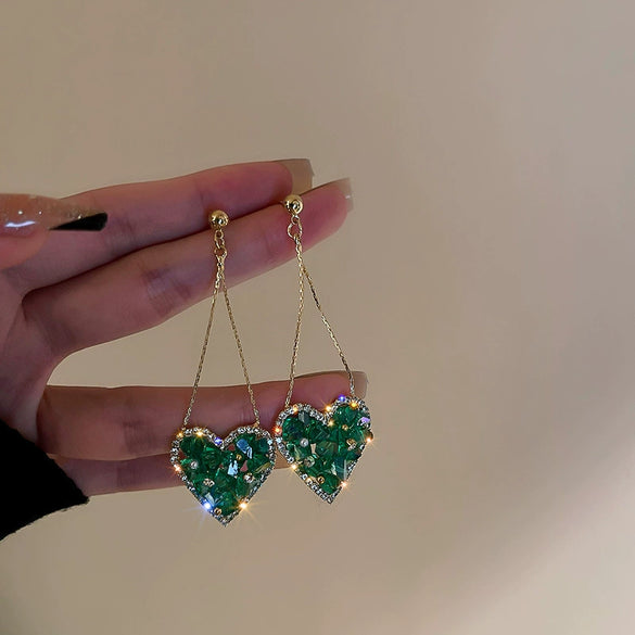 Wholesale Zircon Inlaid Geometric Silver Needle Round Bead Earrings For Women Gold Electroplated French Elegant Light Luxury Style
