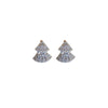 Wholesale Zircon Inlaid Triangle Fan Shaped Light Luxury Earrings For Women