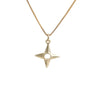 Wholesale Zircon Jewelry Copper Golden Horn Arrow Pendant Irregular Geometric Necklace Unisex Electroplated