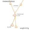 Wholesale Zircon Jewelry 316L Stainless Steel Goldplated With Love Bell Drops Pattern