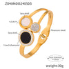 Wholesale Zircon Jewelry 316L Stainless Steel Goldplated With Love Bell Drops Pattern