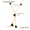 Wholesale Zircon Jewelry 316L Stainless Steel Goldplated With Love Bell Drops Pattern