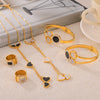 Wholesale Zircon Jewelry 316L Stainless Steel Goldplated With Love Bell Drops Pattern