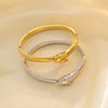Wholesale Zircon Leopard Stainless Steel Geometry Style Electroplated Women's Bracelet Jewelry