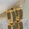 Wholesale Zircon Micropaved Geometric Earrings For Young Ladies Light Luxury Style