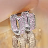 Wholesale Zircon Micropaved Geometric Earrings For Young Ladies Light Luxury Style