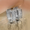 Wholesale Zircon Micropaved Geometric Earrings For Young Ladies Light Luxury Style