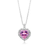 Wholesale Zircon Necklace Environmental Protection Copper Love Shape Small Fresh Style