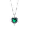 Wholesale Zircon Necklace Environmental Protection Copper Love Shape Small Fresh Style