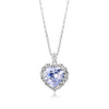 Wholesale Zircon Necklace Environmental Protection Copper Love Shape Small Fresh Style