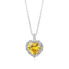 Wholesale Zircon Necklace Environmental Protection Copper Love Shape Small Fresh Style