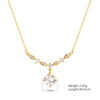 Wholesale Zircon Necklace 925 Silver Wave Styling Oshaped Chain Electroplated For Women