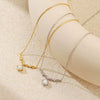Wholesale Zircon Necklace 925 Silver Wave Styling Oshaped Chain Electroplated For Women
