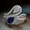 Wholesale Zircon Ring Copper Geometric Style For Men And Women