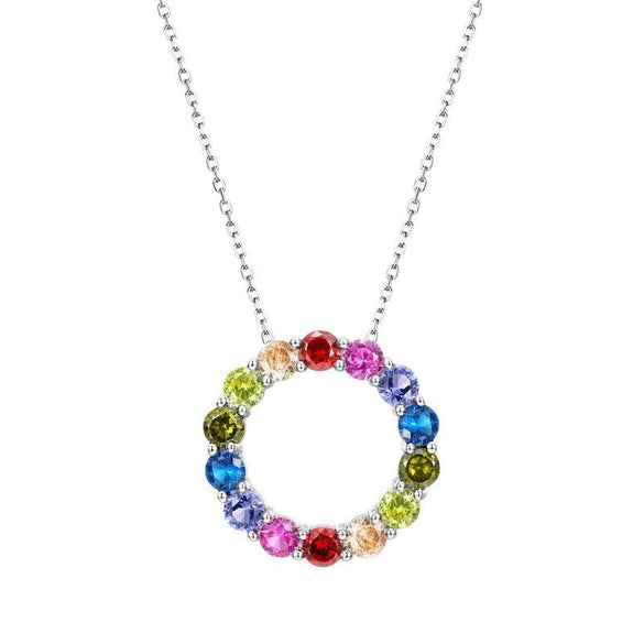 Wholesale Zircon 925 Silver Geometric Style Necklace Set For Women Light Luxury