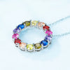 Wholesale Zircon 925 Silver Geometric Style Necklace Set For Women Light Luxury