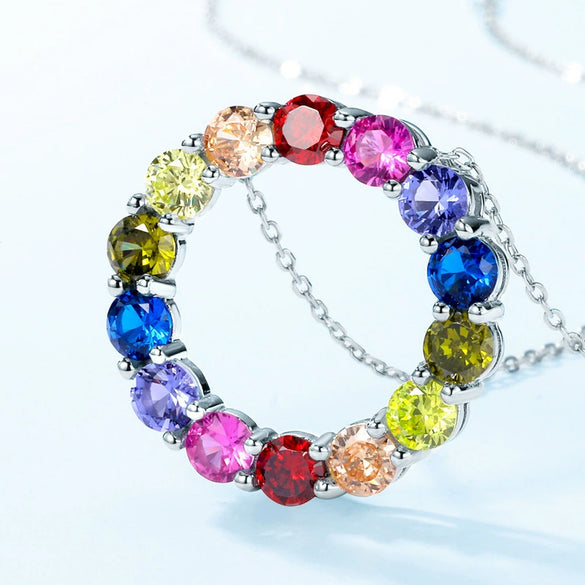 Wholesale Zircon 925 Silver Geometric Style Necklace Set For Women Light Luxury