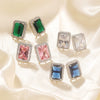 Wholesale Zircon Square Earrings Fashion Diamond Design For Women