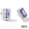 Wholesale Zircon Square Earrings Fashion Diamond Design For Women