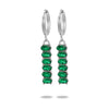 Wholesale Zircon Tassel Earrings Stainless Steel Geometric Electroplated Fashionable Highend Women's