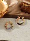 Wholesale Zircon Titanium Steel Electroplated Stainless Steel Earrings For Women